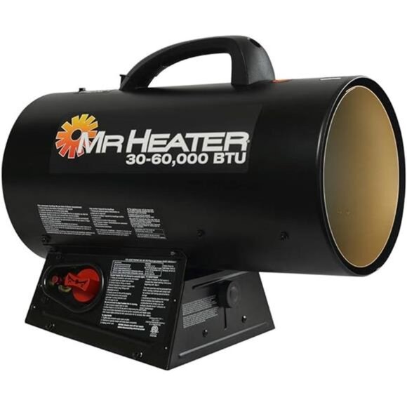 Mr. Heater MH60QFAV 60,000 BTU Portable Propane Forced Air Heater, 19.75 x 11.50 - Picture 7 of 7